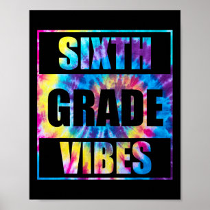 Terug naar school 6e klas sfeer eerste schooldag poster