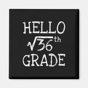 Terug naar school 6e klas Square wortel van 36 Wis Magneet
