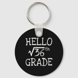 Terug naar school 6e klas Square wortel van 36 Wis Sleutelhanger