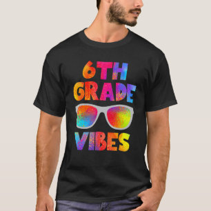 Terug naar school 6e klas vibes kinderen leraar st t-shirt