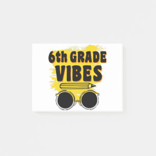 Terug naar school 6e klas vibes shirt eerste dag k post-it® notes