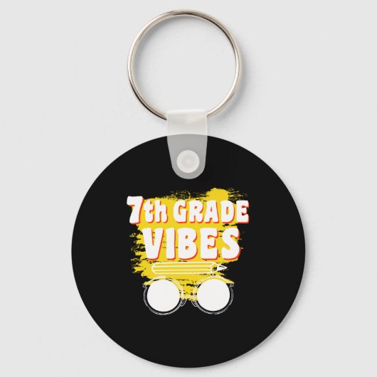 Terug naar school 7e graad Vibes Shirt Eerste dag  Sleutelhanger (Voorkant)