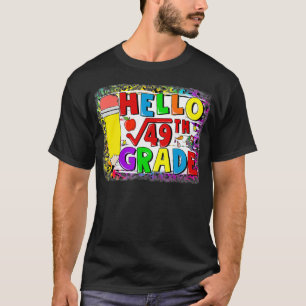 Terug naar school 7e Grade Square wortel van 49 Wi T-shirt