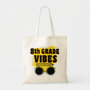 Terug naar school 8e klas vibes shirt eerste dag k tote bag