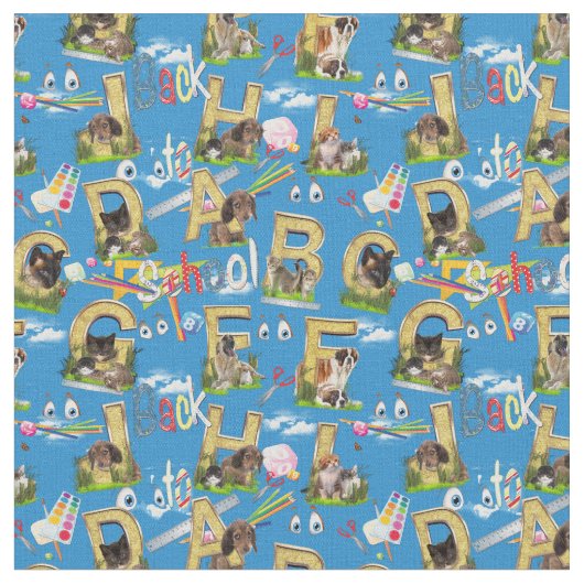 Terug naar school ABC Fabric Stof (Close Up)