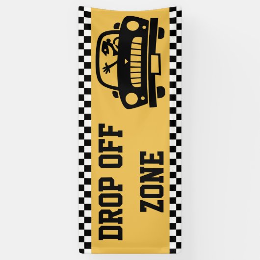 Terug naar school - Afkorting Zone Gecontroleerd R Spandoek (Verticaal)