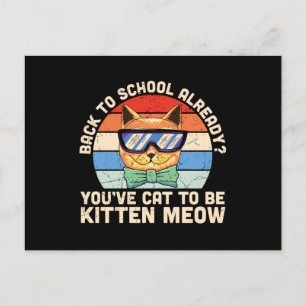Terug naar school al Kitten Me Cataardige cadeau Briefkaart