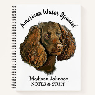 Terug naar school American Water Spaniel schrift Notitieboek