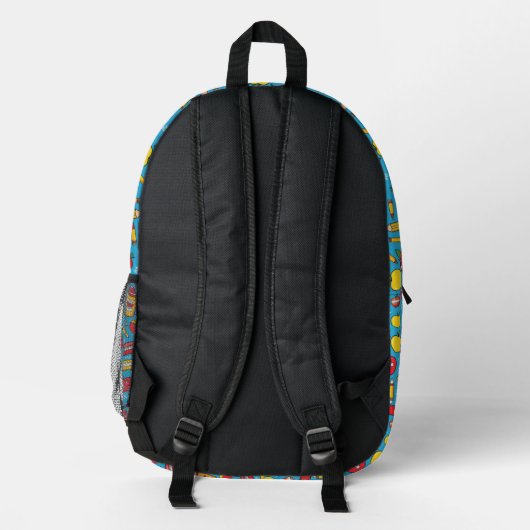 Terug naar School Appels & Potloden – Fun Pattern  Bedrukte Rugzak (Achterkant)
