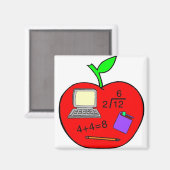 Terug naar school Apple Magneet (Voorkant / Achterkant)