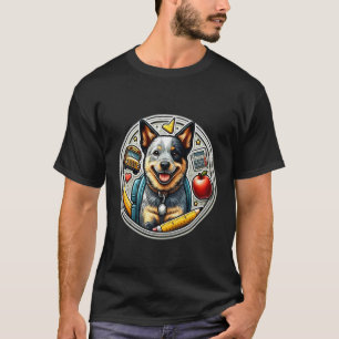 Terug naar school Australische veedrijvershond jon T-shirt