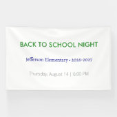 Terug naar school avond Vinyl banner – Aangepaste  (Horizontaal)