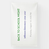 Terug naar school avond Vinyl banner – Aangepaste  (Verticaal)