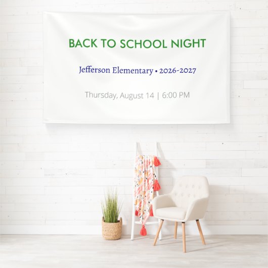 Terug naar school avond Vinyl banner – Aangepaste (Insitu)