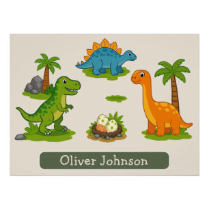 Terug naar school avontuur begint hier Dinosaur Perfect Poster