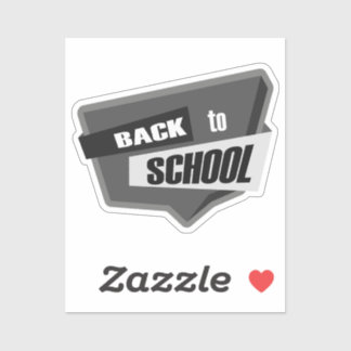 Terug naar school b/w op maat gesneden vinyl stick sticker