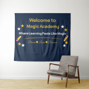 Terug naar school banner klasdecoratie leerkracht wandkleed