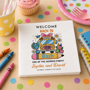 Terug naar school Bash! Bewerkbaar Einde van het Z Servet