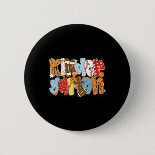 Terug naar school Basketbal Kindergarten, sp Ronde Button 5,7 Cm