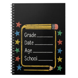 Terug naar school bord | Eerste schooldag Notitieboek