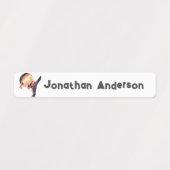 Terug naar School Boys Leuke Ninja Kinder naam Labels (Design 1)