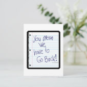 Terug naar school briefkaart (Staand voorkant)