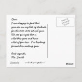 Terug naar School Briefkaart (Achterkant)