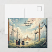 Terug naar School Briefkaart (Voorkant / Achterkant)