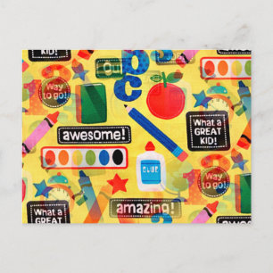 terug naar school briefkaart