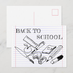 Terug naar School Briefkaart