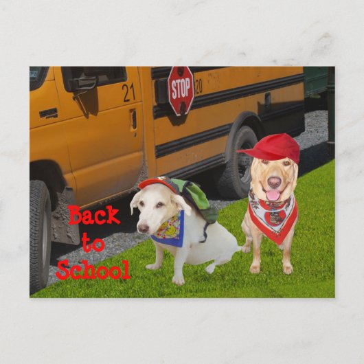 Terug naar School Briefkaart (Voorkant)