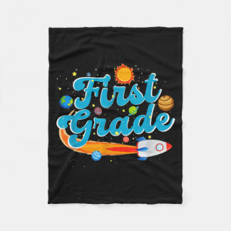 Terug naar school buitenruimte leraar eerste klas fleece deken