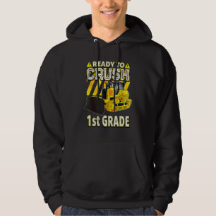 Terug naar school Bulldozer klaar om de 1e klas t Hoodie