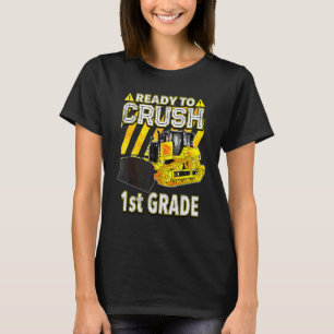 Terug naar school Bulldozer klaar om de 1e klas t T-shirt