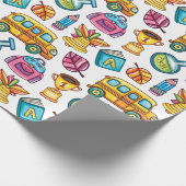 Terug naar school cadeaupapier (Hoek)