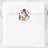 Terug naar school Cat - Grappig klaslokaal Decor Vierkante Sticker (Tas)