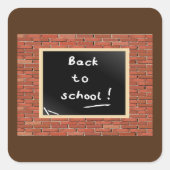 Terug naar school Chalkb Vierkante Sticker (Voorkant)