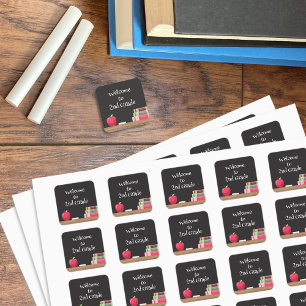 Terug naar school Chalkboard   Apple   Stickers vo