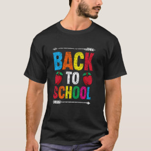 Terug naar school cijfer leerling leraar kinderen t-shirt