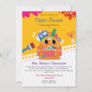 Terug naar School Classroom Open House Kaart