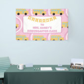 Terug naar School Classroom Teacher Boho Retro Spandoek (Beurs)