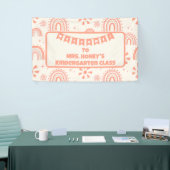 Terug naar School Classroom Teacher Boho Retro Spandoek (Beurs)