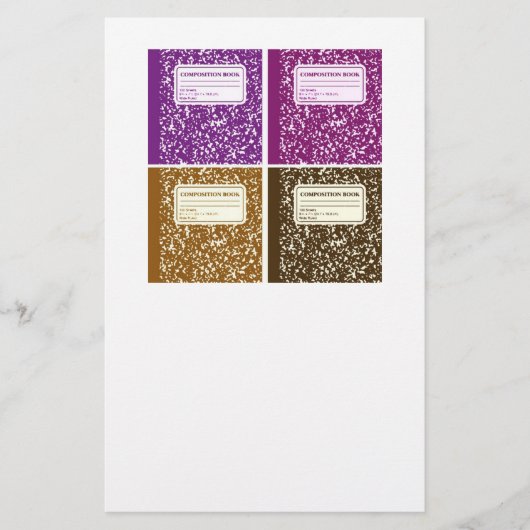 Terug naar School/Compositie-Notitieboek Briefpapier (Voorkant)