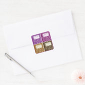 Terug naar School/Compositie-Notitieboek Vierkante Sticker (Envelop)