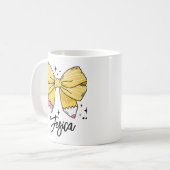 Terug naar School Coquette Custom Name Koffiemok (Voorkant links)