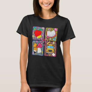 Terug Naar School Coquette Strik Potlood Lerarente T-shirt