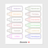 Terug naar School Custom Meerdere Naam Stickers (Vel)