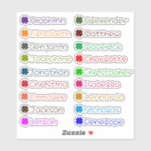 Terug naar School Custom Meerdere Naam Stickers (Vel)