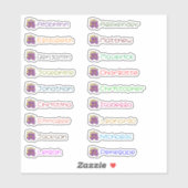 Terug naar School Custom Meerdere Naam Stickers (Vel)