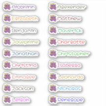 Terug naar School Custom Meerdere Naam Stickers